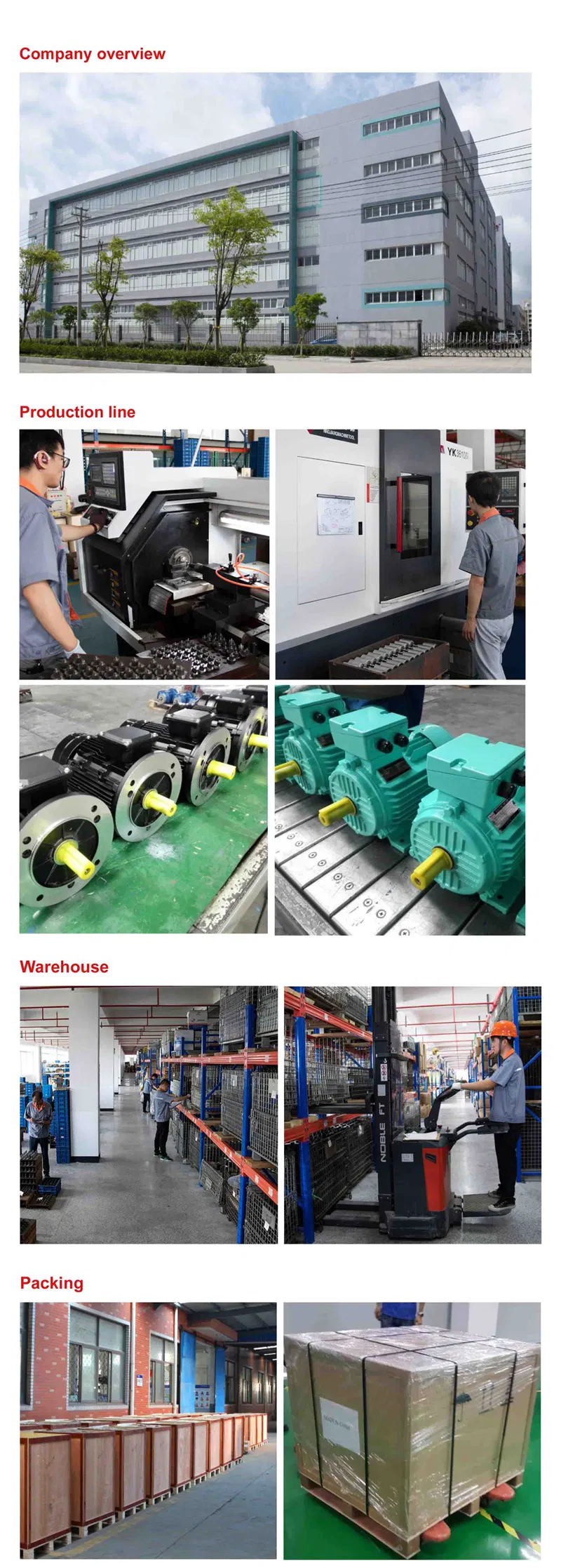 100% Copper Y2-160L-4 15kw 20HP 3 Phase Electric Motors