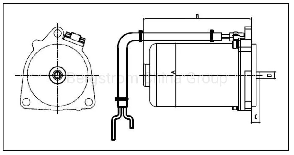 12V, 24V, 36V, 48V Outboard boat motor dc trim motor tilt motor electric motor oil pump motor BZY103 -03