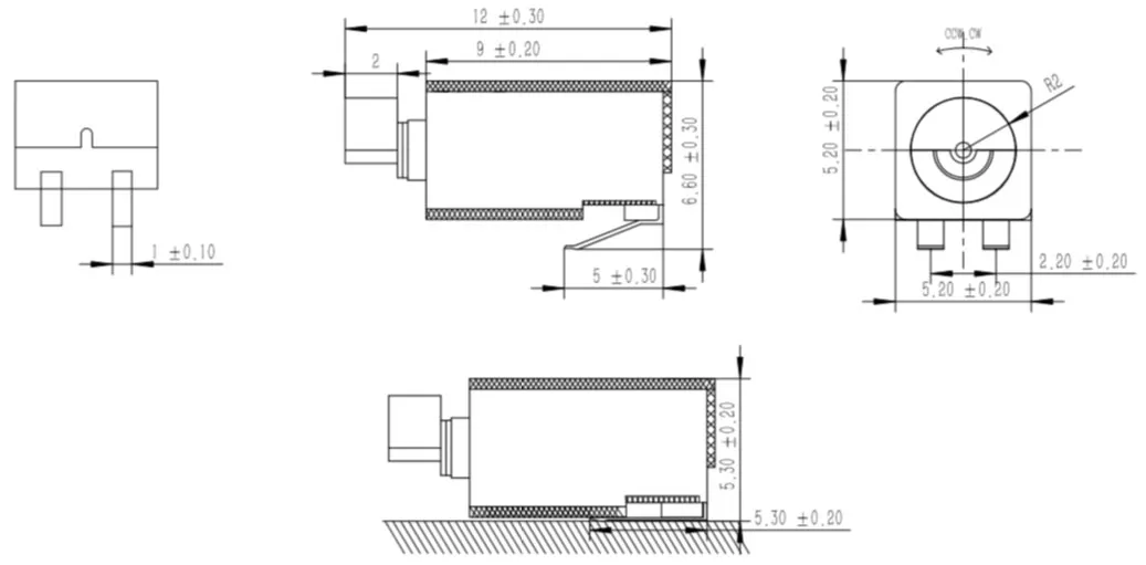 3.0V 0408 DC Electrical Coreless Mini Vibration Motor with Spring Contacts