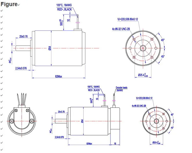 54zyt145-2432 24VDC 0.35n. M Brushed Motor DC Motor PMDC Motor Sunrise Motor