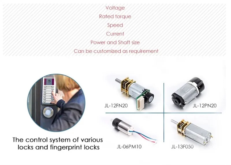 5V 60rpm 49mm High Power Micro DC Gear Motor for Intelligent Lock