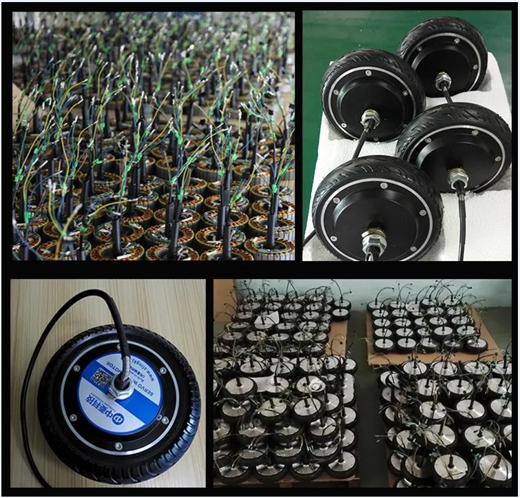 6.5inch 24V 120kg Load 6.5n. M 150W BLDC Brushless DC Wheel Hub Servo Motor for Service Robot