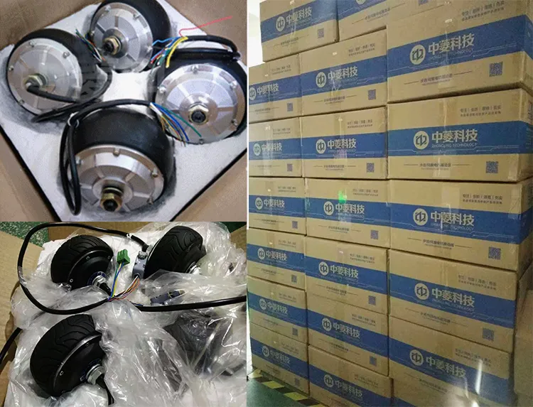 6.5inch 24V 120kg Load 6.5n. M 150W BLDC Brushless DC Wheel Hub Servo Motor for Service Robot