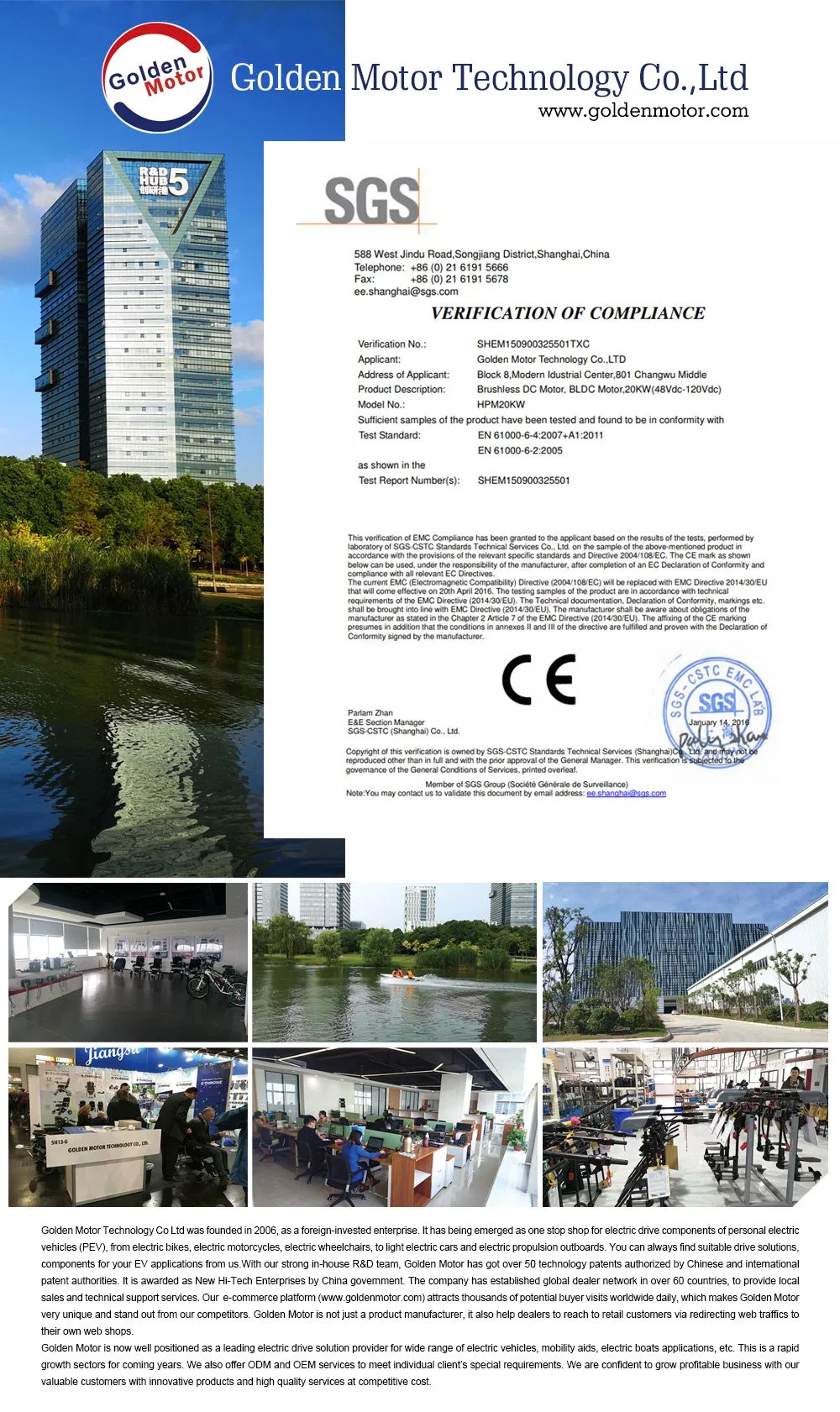 72V 20KW Electric car hub motor with CE