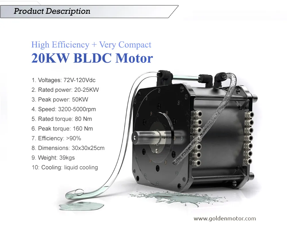 72V 20KW Electric car hub motor with CE