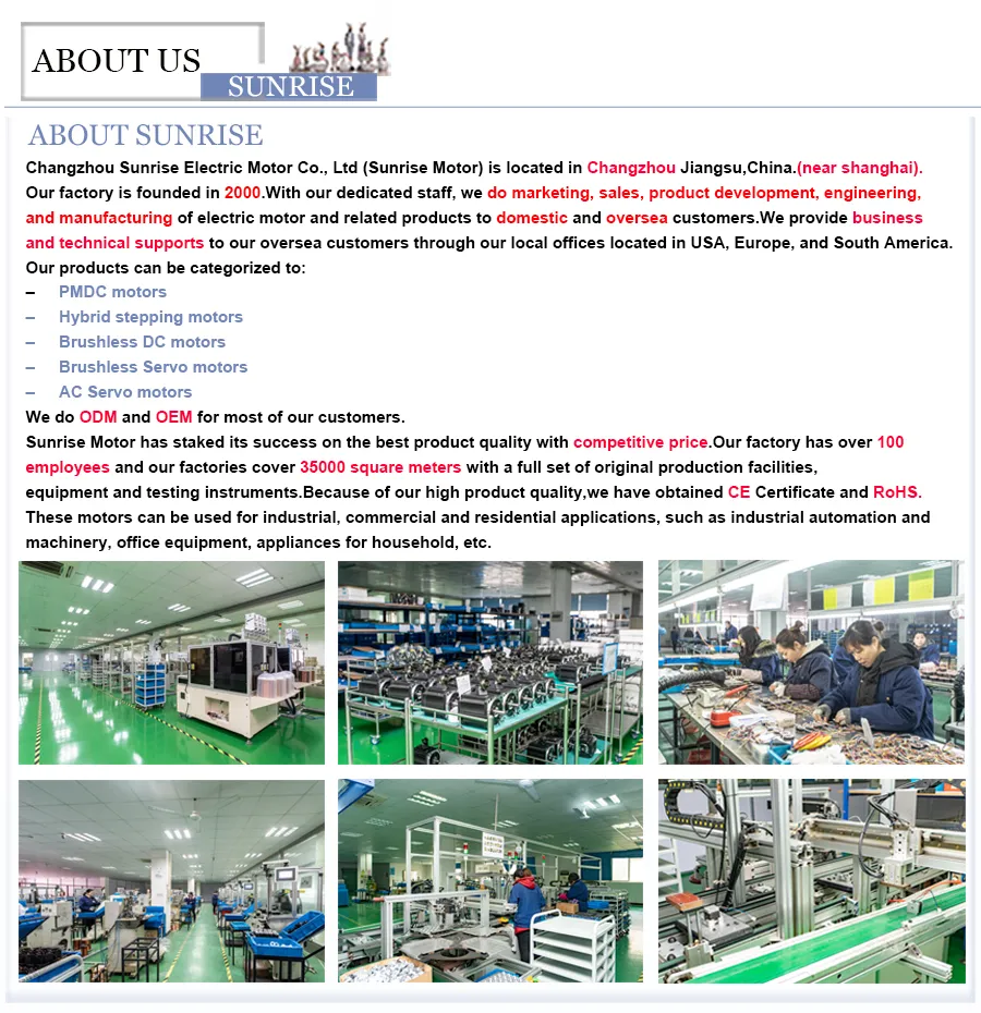 80bly3a120 DC Motor Electric Motor Sunrise Motor BLDC Motor