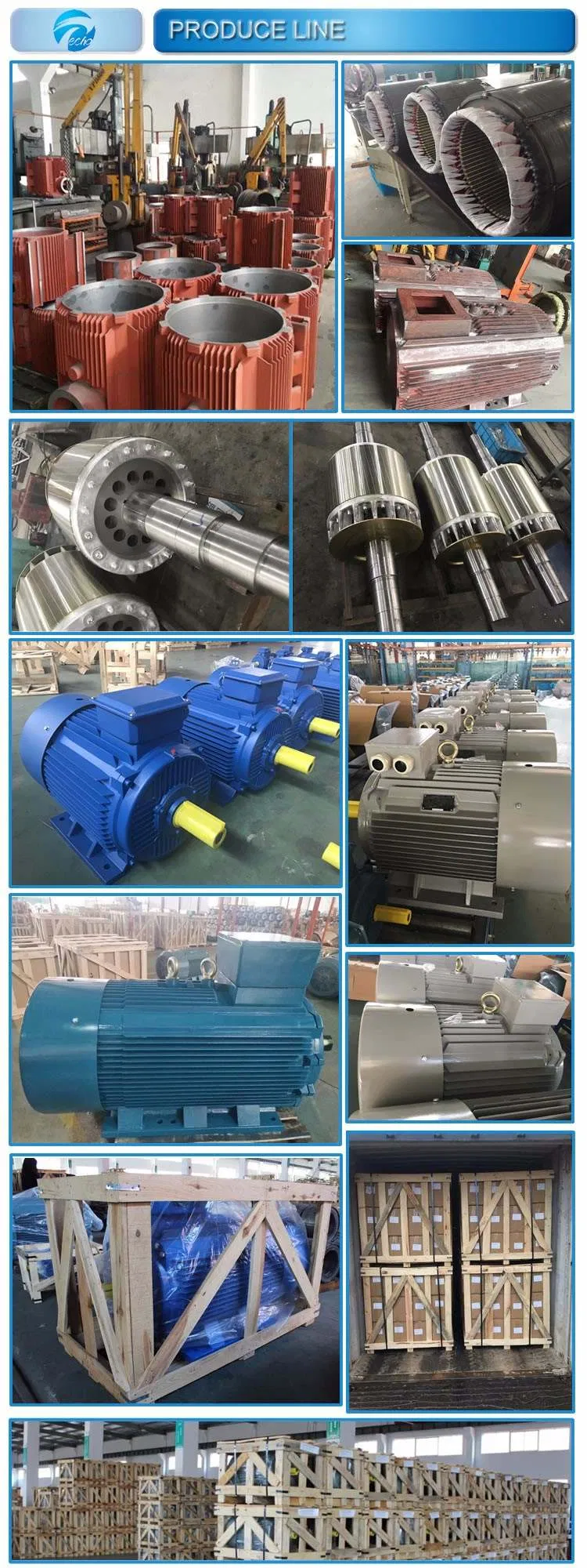 90kw Electric Motor 122HP 590rpm 10p Tefc 315mm