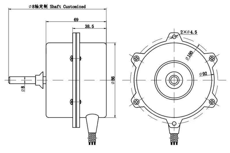 AC Single Phase High Torque Electric Motor