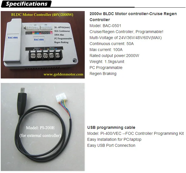 BLDC 1500W Electric Motorcycle Conversion Kit 48V /72V for Motorcycle