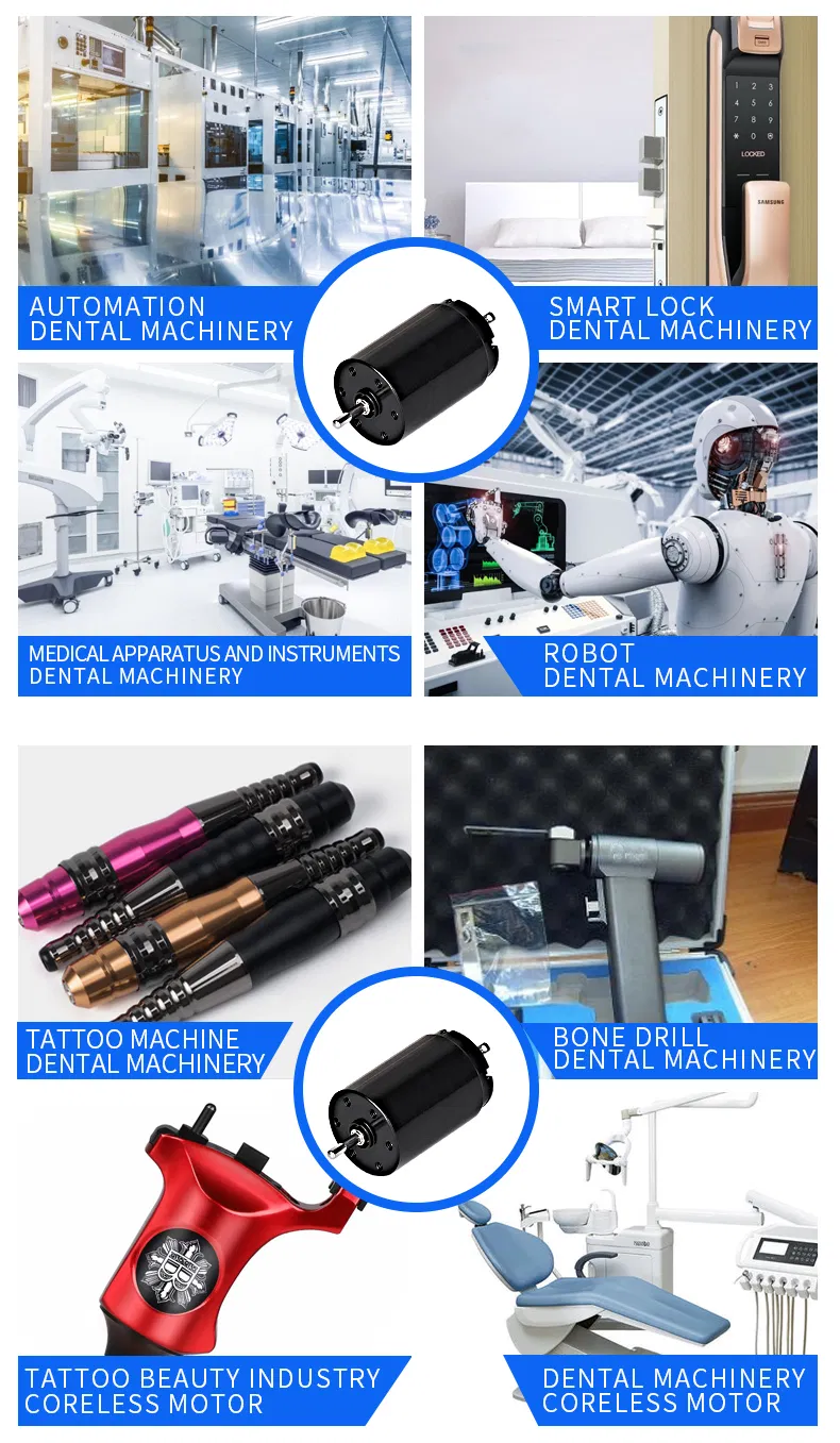 Deft 1928 6~24V 0.28~0.37A 8060~13000rpm 3.4~14.2W Coreless Motor Tattoo Electric Motor Mini Micro DC Motor with Brushed/Brush/Brushes for Tattoo Machine