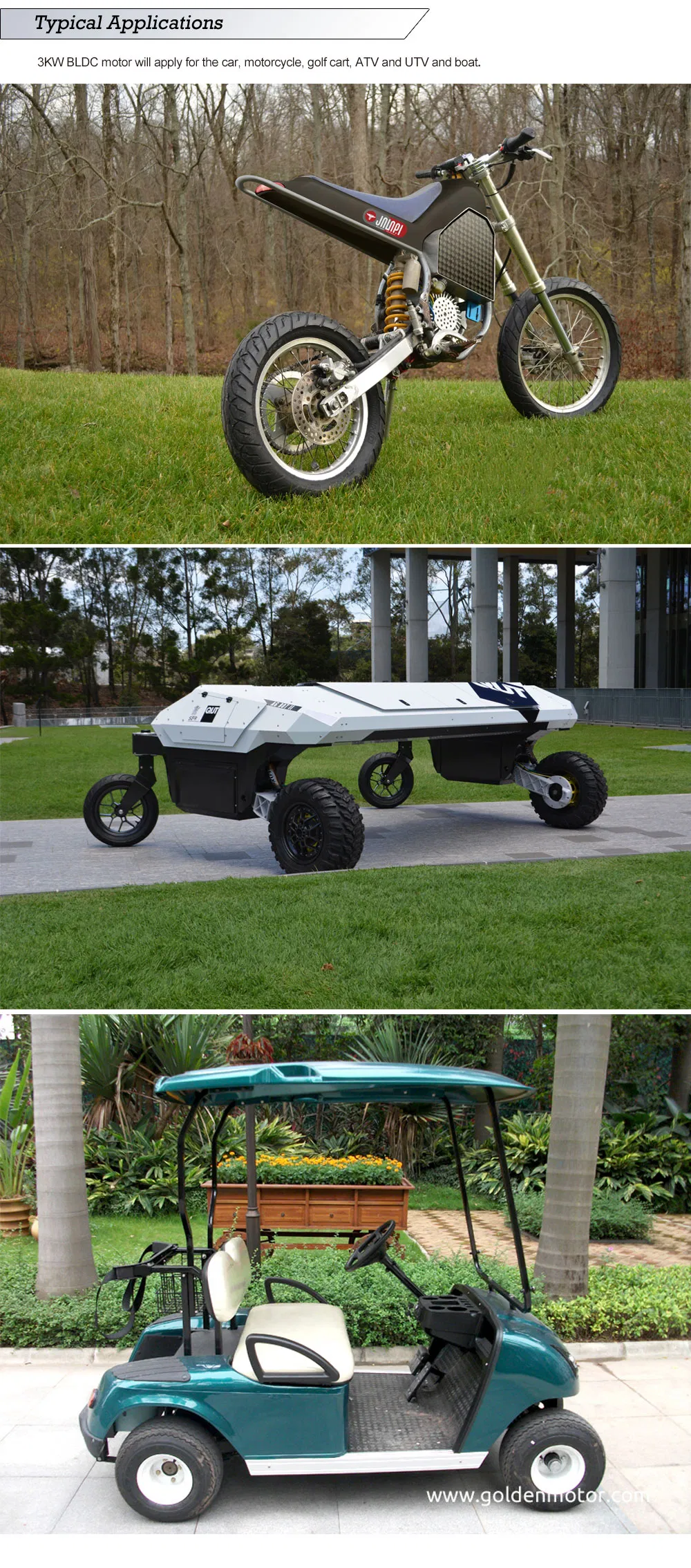 High Powerful 3kw electric motors electric car conversion kit brushless motor