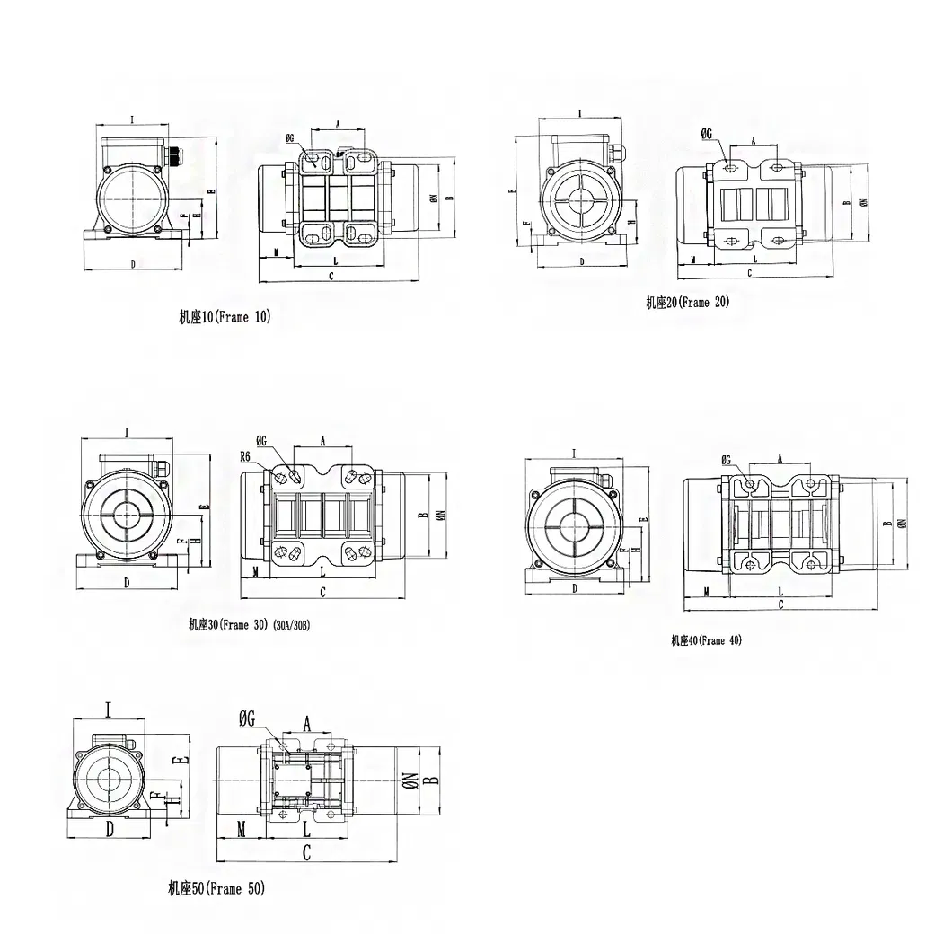 Mve800/3-50 Series Vibrator Motor for Vibrating Feeder Machine
