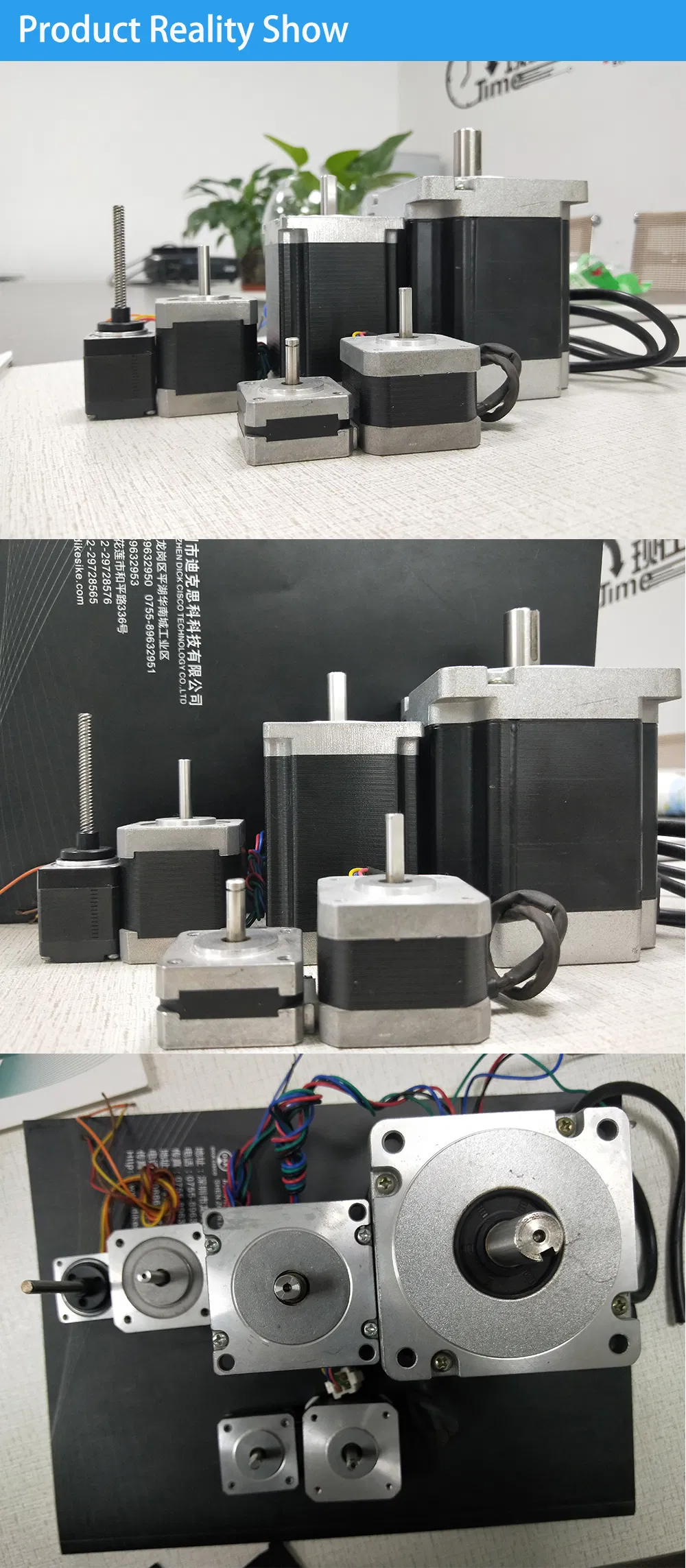 NEMA8/11/14/16/17/23/34 1.8 Deg Hb Electric Stepping Stepper Motor