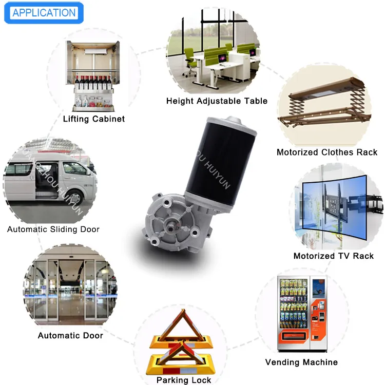 Strong Self-Lock DC Worm Gear Motor 12V High Torque Reduction Gearbox with Encoder