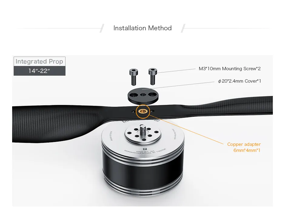 T-Motor Hot Selling Mn501-S Kv300 Industial Powerful for Uav, Drone, Quadcopter