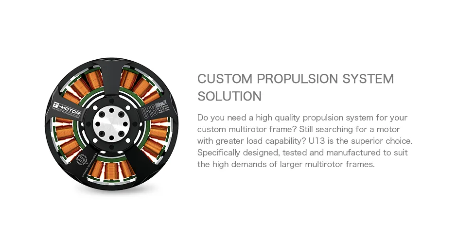 T-Motor U13 Kv85 Big Thrust BLDC Motor for Mapping Drone, Uav