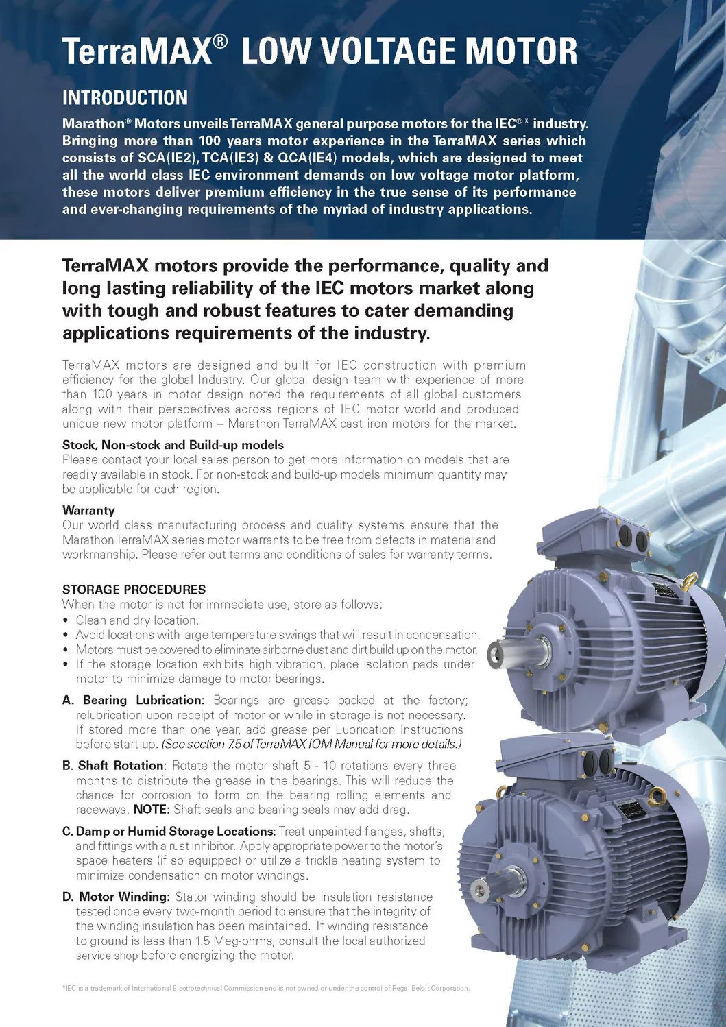 TCA Series-3kw/Ie3 Efficiency/Three Phase/Induction/AC/Low Voltage Motor
