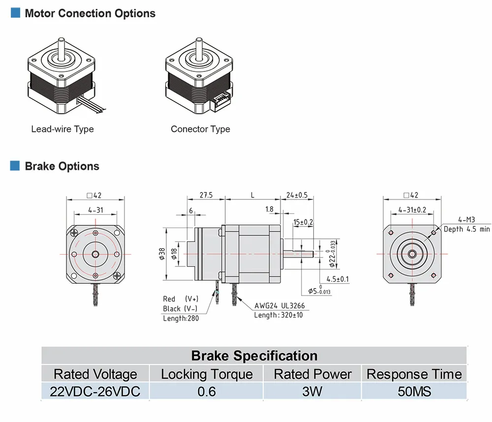 Unipolar NEMA 17 Stepping Motor for 3D Printer