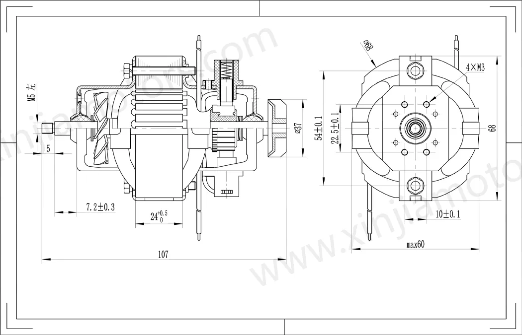 Universal Motor 6824 for Juicer/Grinder/Chopper/Blender/Mixer