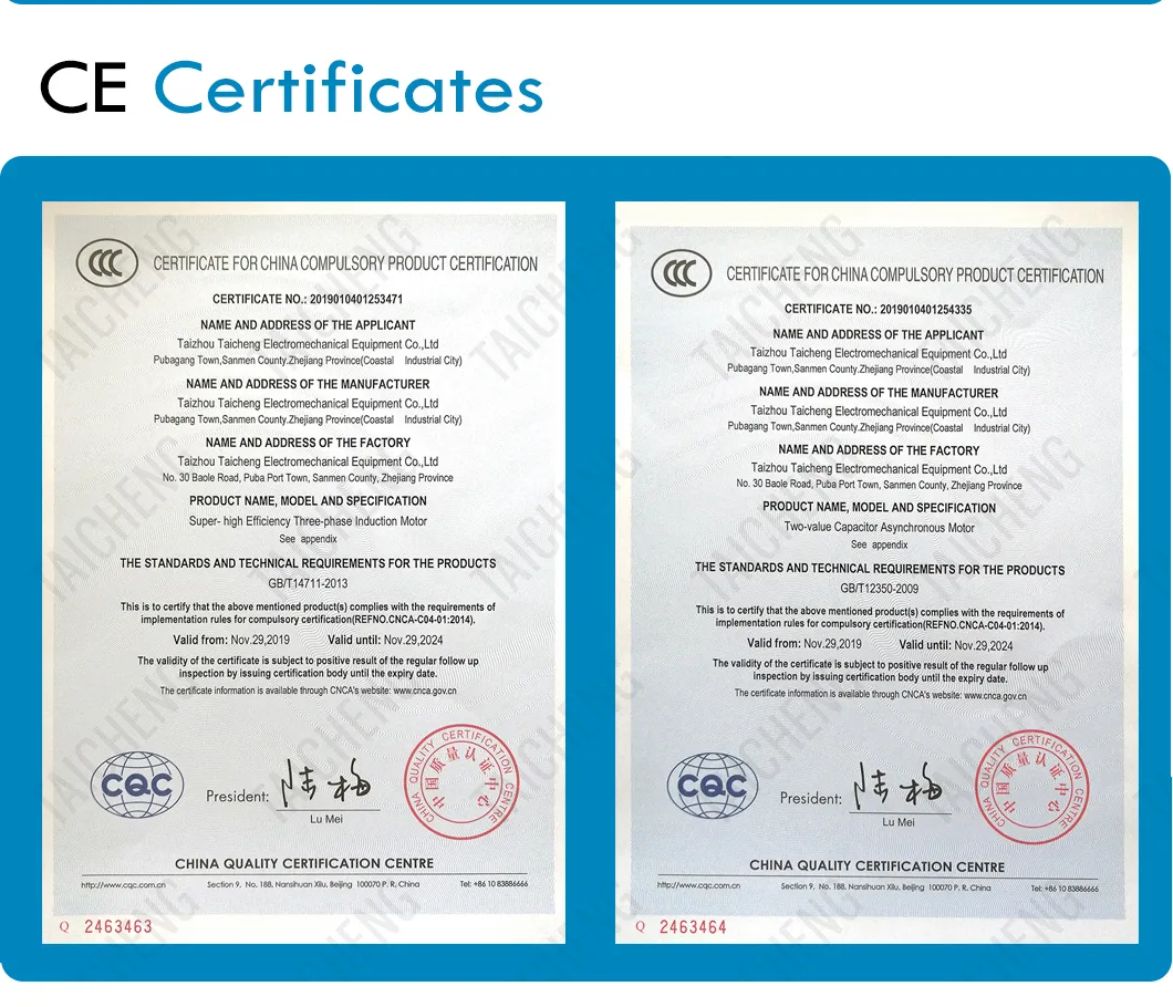 Yc/Ycl Series Single-Phase Capacitor Start Asynchronous Electric/Electrical AC Motor with High Starting Torque