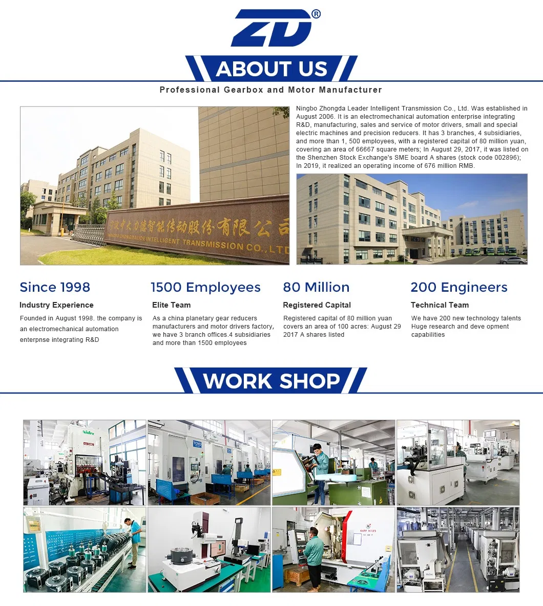 Zd Micro 60mm AC Induction Gear Motor for Assembly Line