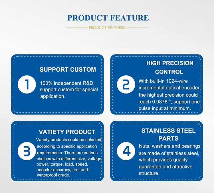 Zltech 6.5inch 48V 250W 5n. M 100kg Load 400rpm Low Speed High Precision Rubber Tire Brushless DC Hub Servo Motor with Encoder for Agv Robot